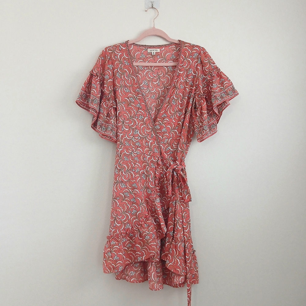 NWOT Max Studio Floral Wrap Dress